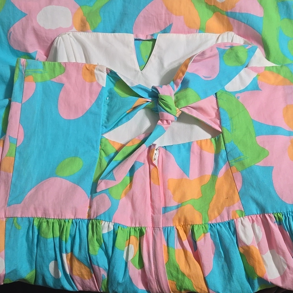 Lilly Pulitzer Floral Strapless Sun Dress Size 4 - Picture 5 of 6